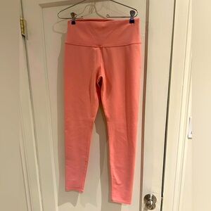 Alo leggings- basically new! No pilling. Size Large- pink/coral/salmon